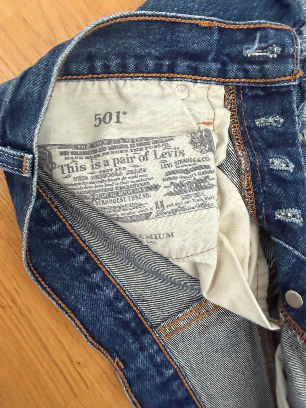 Levi's Women's Dark Blue 501 Denim Shorts